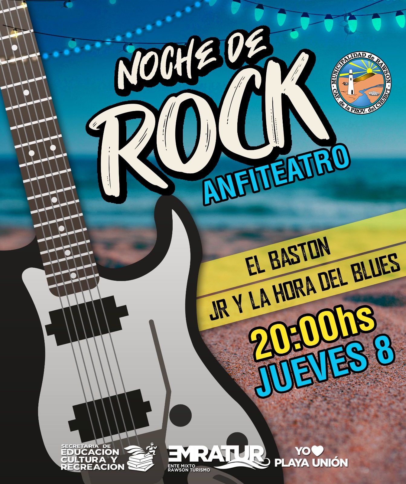 Este jueves se realiza la «Noche de Rock» en el Anfiteatro de Playa Unión